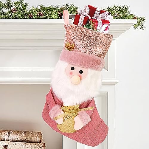 Regendeko Nikolausstrumpf Nikolaussocken Christmas Stocking Weihnachten Strumpf Beutel Weihnachtssocke Nikolausstiefel (Weihnachtsmann) von Regendeko