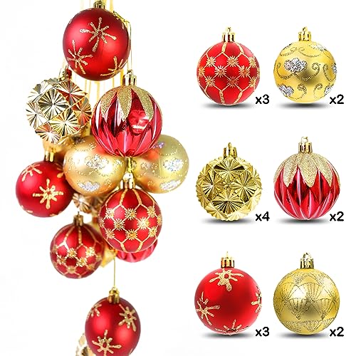 Regendeko Rot Gold Weihnachtskugeln Set Christbaumkugeln Kunststoff Weihnachten Dekoration Weihnachtsbaumschmuck Christmas Decorations Regendeko Rot Gold Weihnachtskugeln Set Christbaumkugeln Kunststoff Weihnachten Dekoration Weihnachtsbaumschmuck Christmas Decorations von Regendeko