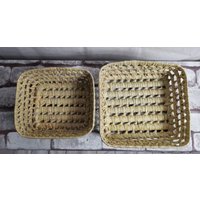 Kleine Körbe Geschenkkörbe Brotkorb Servierkorb Korb Set Palmenblatt von RegenerativShop