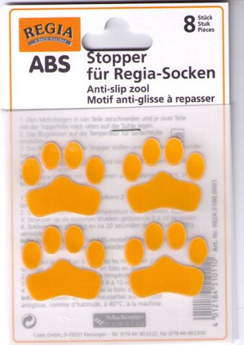 ABS Stopper zum Aufbügeln Socken Anti-Rutsch Farbe 01-gelb von Regia