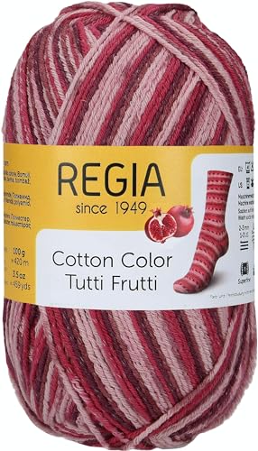 REGIA 4-fädig Cotton Tutti Frutti 9801621-02422 pomegranate Handstrickgarn, Sockengarn, 100g Knäuel REGIA 4-fädig Cotton Tutti Frutti 9801621-02422 pomegranate Handstrickgarn, Sockengarn, 100g Knäuel von Regia