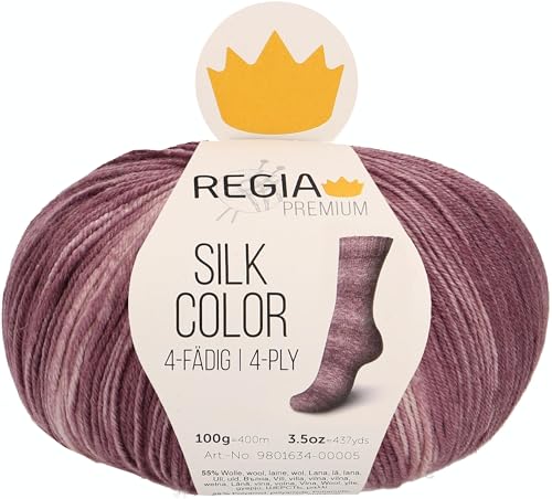 REGIA Premium Silk Color 9801634-00045 feige color Handstrickgarn, Sockengarn, 100g Knäuel REGIA Premium Silk Color 9801634-00045 feige color Handstrickgarn, Sockengarn, 100g Knäuel von Regia