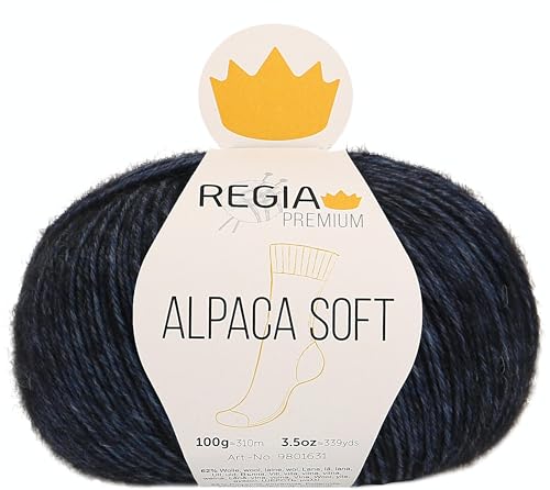 Regia Schachenmayr Premium Alpaca Soft, 100G Nachtblau Handstrickgarne von Regia