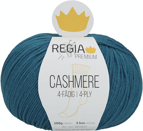 Regia Premium Cashmere, 100G petrol Handstrickgarne von Regia