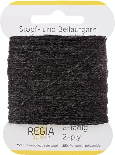 Schachenmayr Regia 2-Fädig Uni, 5G anthrazit meliert Handstrickgarne von Regia