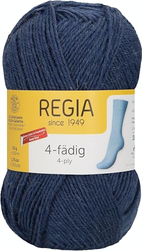 Schachenmayr Regia 4-Fädig Uni, 50G indigo Handstrickgarne von Regia