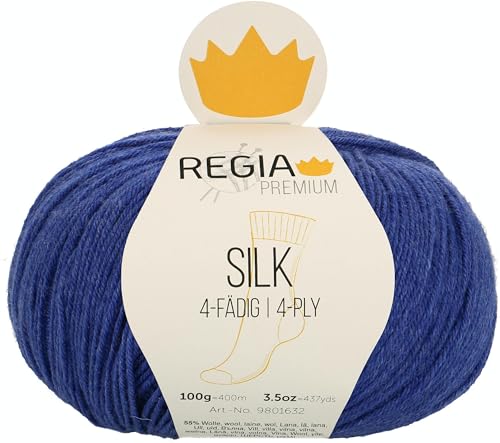 Schachenmayr Regia Premium Silk, 100G navy blue Handstrickgarne von Regia