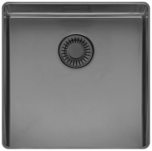 REGINOX R39502 Spüle NEW YORK SLIM 40X40 (L) OKG Comfort Gun Metal II ab Schrankbreite 50 cm/Flächenbündig von Reginox