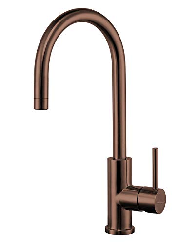 Reginox Armatur R30493 CANO COPPER (Kupfer) / Küchenarmatur Edelstahl gebürstet mit PVD-Beschichtung/Einhebelmischer/Mischbatterie von Reginox