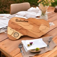Bodensee Frühstücksbrett Aus Birkenholz - 35x27 cm Geölt & Graviert Souvenir, Geschenk, Holzbrett Mit Bodensee-Kontur, Souvenir Bodensee Frühstücksbrett Aus Birkenholz - 35x27 cm Geölt & Graviert Souvenir, Geschenk, Holzbrett Mit Bodensee-Kontur, Souvenir von RegioBrett