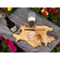 Frankfurt Aus Holz, Geschenkidee Eintracht, Frühstücksbrett Mit Namen, Regiobrett Frankfurt, Geschenk Geburtstag, Handkäs' Musik, Ei Gude von RegioBrett