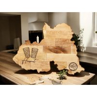 Pfalz Brett Aus Holz Mit Dubbeglas Gravur - Personalisierbar Namen Schneidebrett Geschenk Frühstücksbrett Souvenir Pfalz Brett Aus Holz Mit Dubbeglas Gravur - Personalisierbar Namen Schneidebrett Geschenk Frühstücksbrett Souvenir von RegioBrett