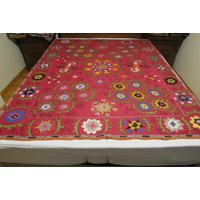 Vintage Suzani, Suzani Bettüberwurf, Handarbeit Suzani Bettüberwurf, Suzani Bettüberwurf, 6'2 Fuß X 4'9 Fuß, 190 cm 150 Nr1181, Kostenloser Versand von RegionalDesigns