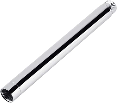 Duschkopf Verlängerung, G1/2" Edelstahl Verchromter Verlängerter Duschkopf 15cm Duscharm Verlängerung für Handbrause Dusche Badzubehör(6") von Regun