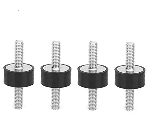 Gummilager 4pcs M6, männliche Anti-Erschütterungs-Silentblock-Auto-Boot-Spulen, für Luftkompressoren, Dieselmotoren, Benzinmotoren, Wasserpumpen (VV20*10 M6*18) von Regun