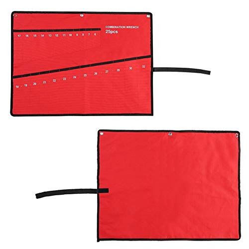 Tool Roll Up Tasche, Multi Bag Werkzeug Aufbewahrungstasche, Zange, Schlüsselclip, Leinwand Organizer Geeignet für die Aufbewahrung von Verschiedenen Größen von Manuellen Werkzeugen (25 Stücke) von Regun