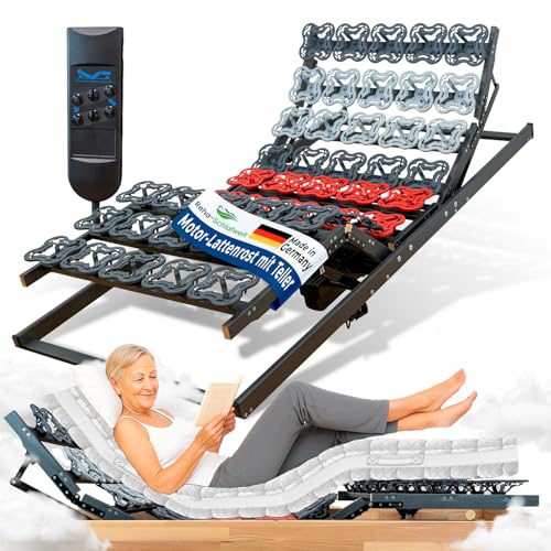 TELLERLATTENROST AEROBALANCE KF 120x200 cm, mit Motor, Kopf-Fußteil elektrisch verstellbar, fertig montiert Lattenrost mit Motor und Fernbedienung, Teller in drei Härtegraden Made in Germany von Reha-Schlafwelt