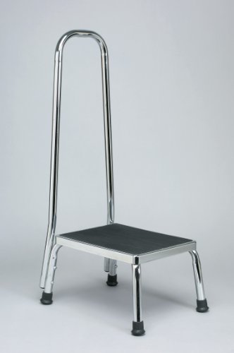 Rehaforum Tritt mit Geländer 22,5 cm hoch, Silber, Stahl, 1 St von Rehaforum