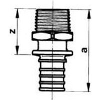 Bergang 25x2.3 auf R3/4' ag 12685801001 - Rehau von Rehau