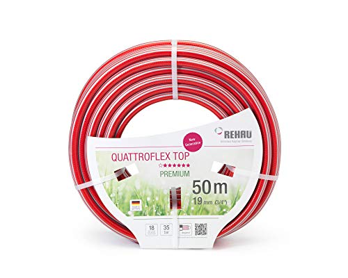 REHAU Premium Gartenschlauch Quattroflex Top 3/4 Zoll, Länge 50 Meter REHAU Premium Gartenschlauch Quattroflex Top 3/4 Zoll, Länge 50 Meter von REHAU