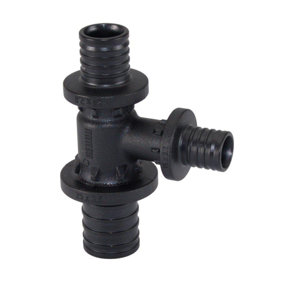 Rehau Wasserrohr Rehau Rautitan PX T-Stück, Abgang und Durchgang reduziert, 32-25-20 mm Rehau Wasserrohr Rehau Rautitan PX T-Stück, Abgang und Durchgang reduziert, 32-25-20 mm von Rehau
