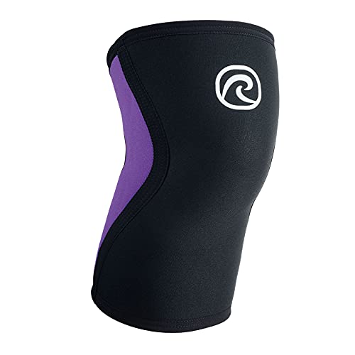 Rehband Kniebandage 3mm Neopren, leichte Kniebandage für Damen & Herren, Bandage Knie für Ausdauersport, atmungsaktive Sportbandage, Farbe:Lila, Größe:S von Rehband