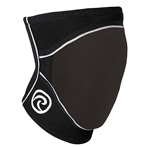 Rehband PRN Knieschoner, 1 Stück, Profi Handballpolster, Volleyballpolster, Kniebandage für Handball und Volleyball, Neopren Knieprotektor, Farbe:Schwarz, Größe:L, Seite:Rechts von Rehband