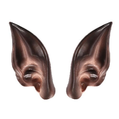 Einzigartige Halloween-Requisiten, Elfenohren, 2 Stück, umweltfreundliche Latex-Elfenohren, weiche, elastische Cosplay-Requisiten für Halloween-Party-Fotografie, Cosplay-Elfenohren Schwarz Einheits von Reheyre
