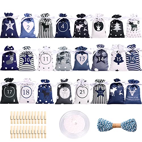 Reheyre 1 Set Weihnachten Adventskalender Tasche Exquisiter Weihnachtsstil Erhöhung Atmosphäre Festlich Feine Verarbeitung Countdown Hängend Reheyre 1 Set Weihnachten Adventskalender Tasche Exquisiter Weihnachtsstil Erhöhung Atmosphäre Festlich Feine Verarbeitung Countdown Hängend von Reheyre