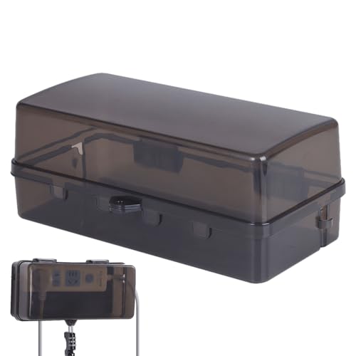 Rehmanniae 1/2 Stück Weatherproof Electronic Box for Outdoor Use, Large Waterproof Cable Box, Outdoor Cable | Outdoor Cable Safe Box, Weatherproof Plug for Protecting Power Strip, Timer Socket von Rehmanniae