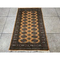 3x5 Goldener Bokhara - Esstisch Teppich Teppich Handgeknüpfter Reine Seide Wohnzimmer 100% Wolle Küchen von RehmatRugs