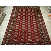 200x300 Vermilion Roter Buchara - Handgeknüpfter Teppich Aus 100% Wolle von RehmatRugs