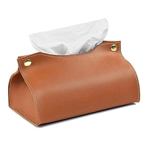 Rehomy Rechteckige Taschentuchbox Abdeckung Moderne PU Leder Taschentuchspender Box Halter für Home Office Auto von Rehomy