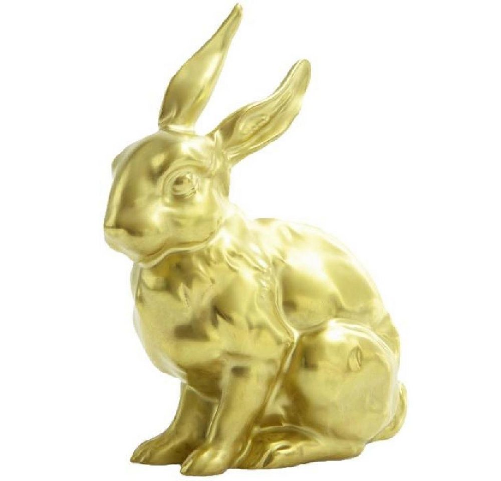 Reichenbach Osterhase Porzellanfigur Hase sitzend Gold von Reichenbach