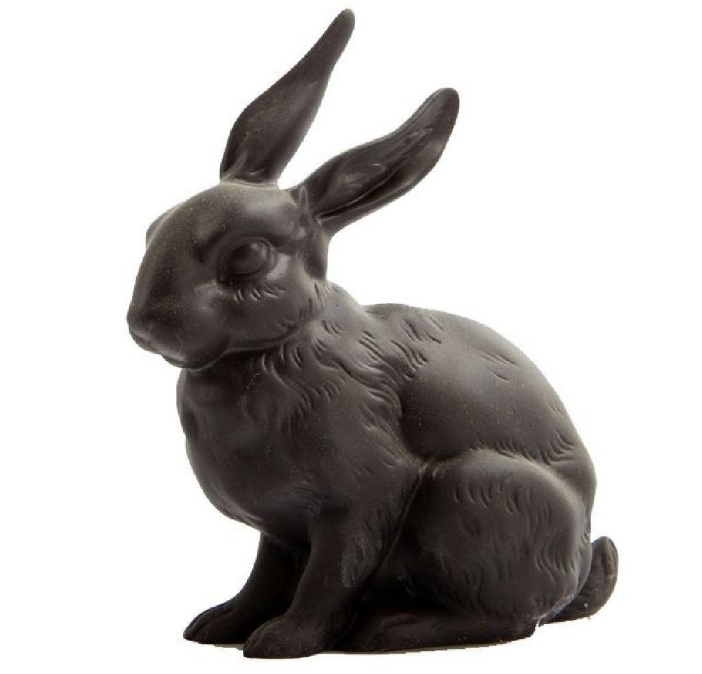 Reichenbach Osterhase Porzellanfigur Hase sitzend Schwarz von Reichenbach