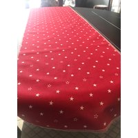 36 cm X 108 Rot Mit Weißen Sternen. Tischläufer. Kerzenunterlage. Tischfußbett Couch Nachttischauflage. Mama Geburtstagsgeschenk. Neues von ReidBabyBlankets
