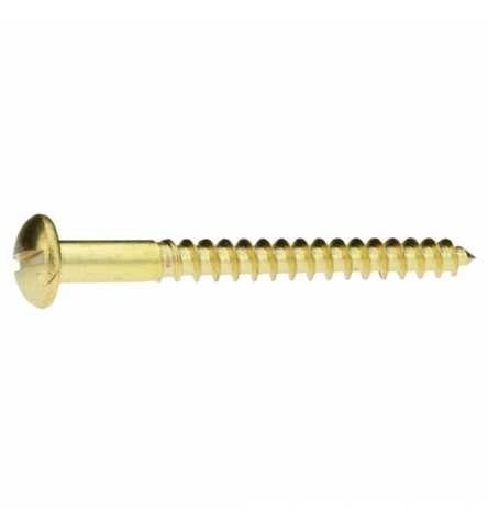 Reidl Holzschraube halbrund 6 x 45 mm DIN 96 Messing blank 10 Stück von REIDL FASTENER