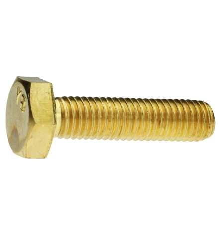 Reidl Sechskantschrauben mit Gewinde bis Kopf 10 x 20 mm DIN 933 Messing blank 100 Stück von Reidl