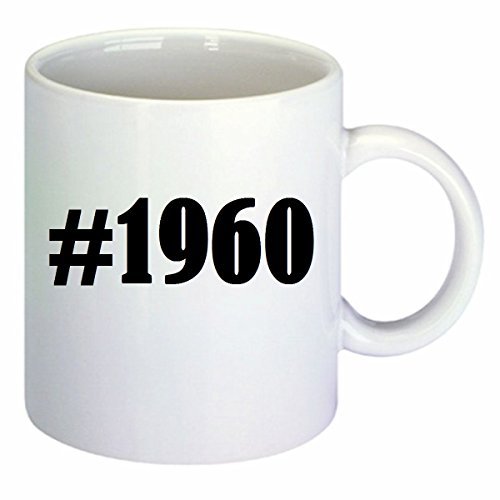 Kaffeetasse #1960 Hashtag Raute Keramik Höhe 9,5cm ? 8cm in Weiß von Reifen-Markt