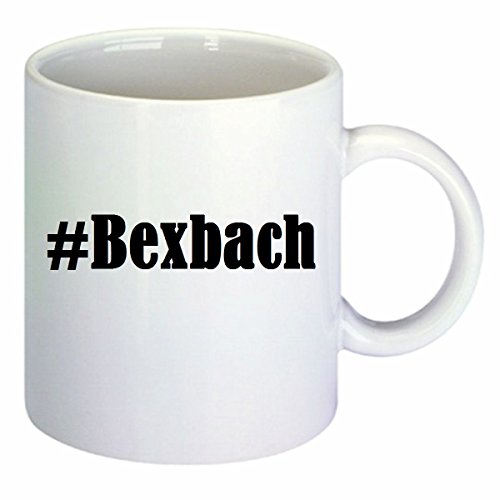 Kaffeetasse #Bexbach Hashtag Raute Keramik Höhe 9,5cm ? 8cm in Weiß von Reifen-Markt