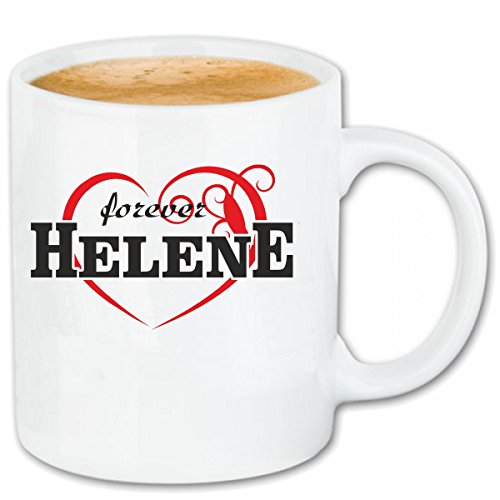 Reifen-Markt Kaffeetasse I Love Helene Keramik Höhe 9,5cm & 8cm Durchmesser 330 ml in Weiß für jeden Liebhaber/Fan genau das richtige von Reifen-Markt