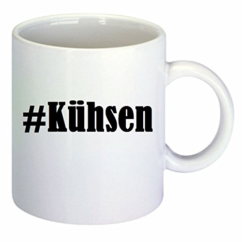 Kaffeetasse #Kühsen Hashtag Raute Keramik Höhe 9,5cm ? 8cm in Weiß von Reifen-Markt