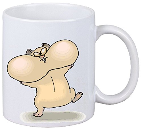 Kaffeetasse Motiv Nr. 10785 Hamster große(dicke) Backen Cartoon Spass Fun Kult Film Cartoon Spass Fun Kult Film Keramik Höhe 9,5cm ? 8cm in Weiß von Reifen-Markt
