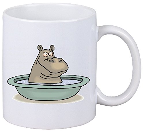 Kaffeetasse Motiv Nr. 10839 Flusspferd Nilpferd beim BadenCartoon Spass Fun Kult Film Serie Cartoon Spass Fun Kult Film Serie Keramik Höhe 9,5cm ? 8cm in von Reifen-Markt