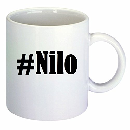 Kaffeetasse #Nilo Hashtag Raute Keramik Höhe 9,5cm ? 8cm in Weiß von Reifen-Markt