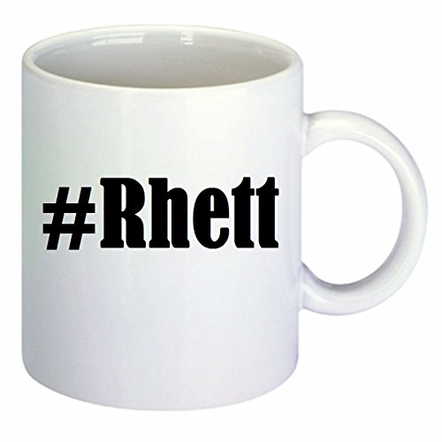 Kaffeetasse #Rhett Hashtag Raute Keramik Höhe 9,5cm ? 8cm in Weiß von Reifen-Markt
