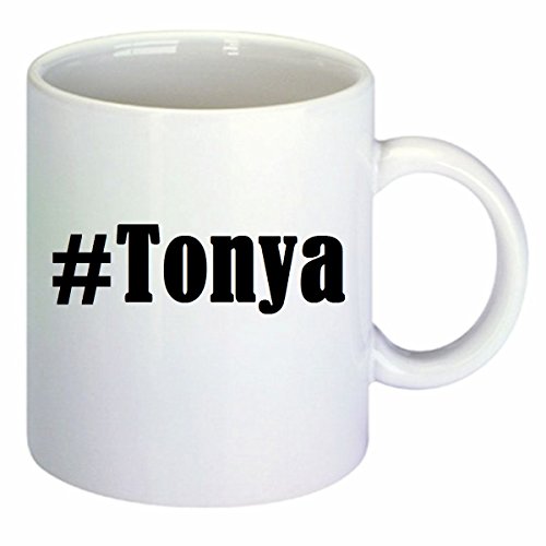 Kaffeetasse #Tonya Hashtag Raute Keramik Höhe 9,5cm ? 8cm in Weiß von Reifen-Markt