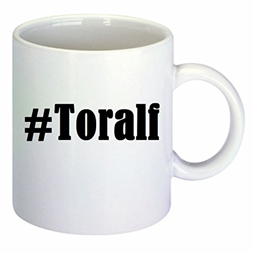 Kaffeetasse #Toralf Hashtag Raute Keramik Höhe 9,5cm ? 8cm in Weiß von Reifen-Markt