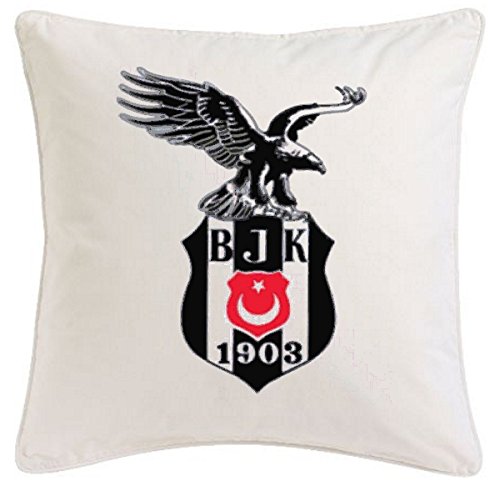 Kissenbezug 40x40cm Besiktas Türkiye Türkei Designer Spass aus Mikrofaser geschmackvolle Dekoration für jedes Wohnzimmer oder Schlafzimmer von Reifen-Markt