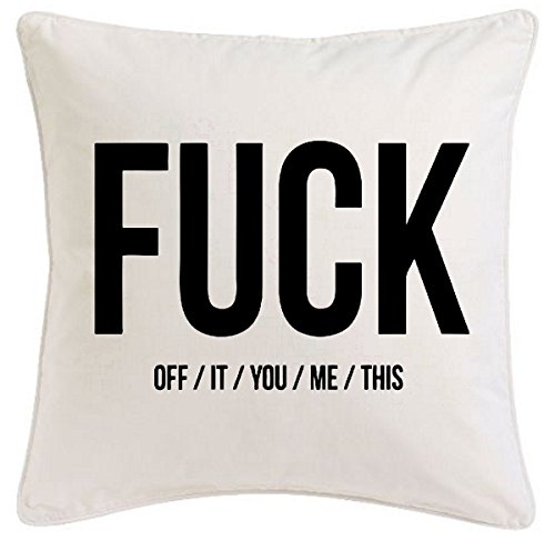 Reifen-Markt Kissenbezug 40x40cm Fuck Off It You Me This Yolo Swag Spass aus Mikrofaser geschmackvolle Dekoration für jedes Wohnzimmer oder Schlafzimmer von Reifen-Markt